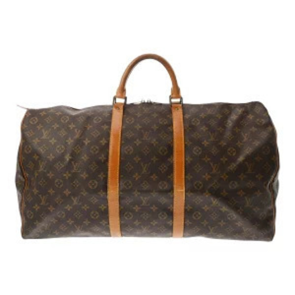 Louis Vuitton Keepall Monogram Bag Brown Canvas Boston